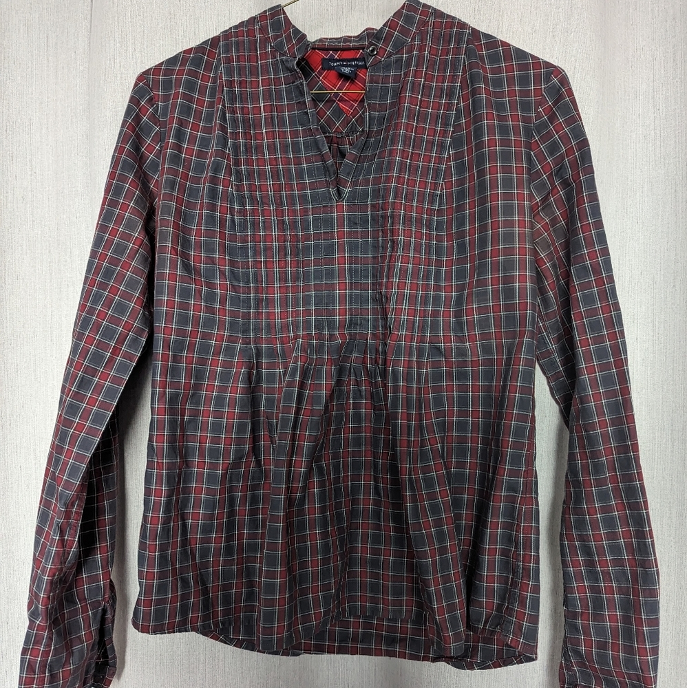 Tommy Hilfiger Cotton Plaid Top (size 4)